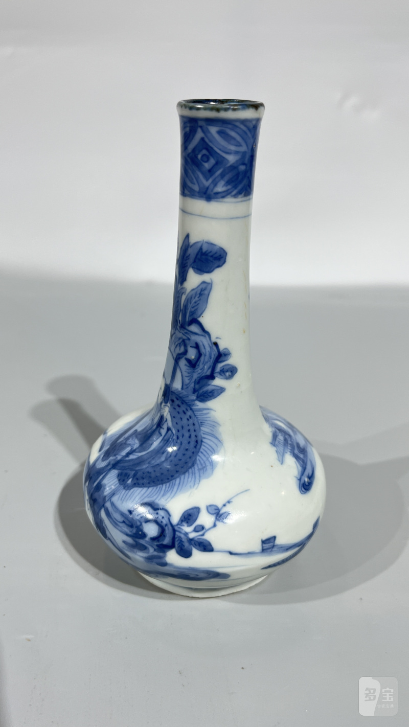 明 青花人物纹长颈瓶 - 图5